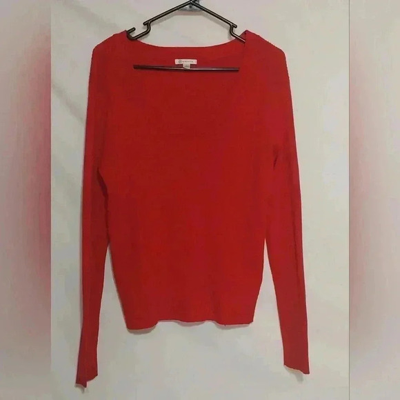 Versona Long Sleeve Scoop Neck Ribbed Sweater, Size L - Picture 1 of 2